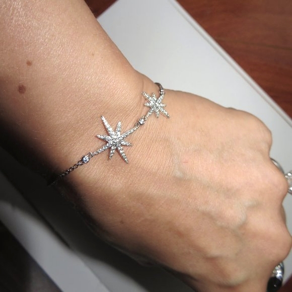 APM Monaco Sterling Silver Double Météorites Star Bracelet - Picture 10 of 10